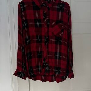 Rails Red and Black Plaid Button Down Shirt